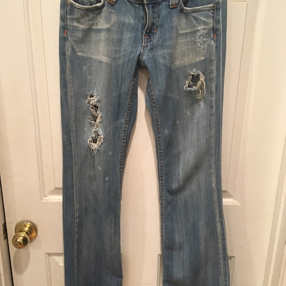 MISS ME RIPPED BOOT CUT JEANS SIZE 27